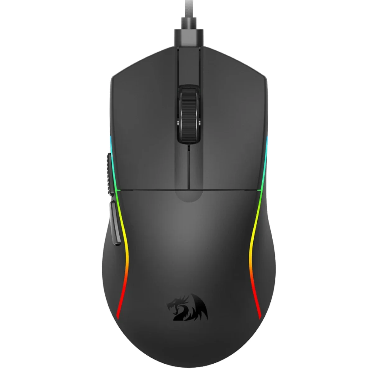 ماوس ألعاب Redragon M816 Deicide سلكي USB-C بدقة 4000 DPI وإضاءة RGB، أسود - Thumbnail 2