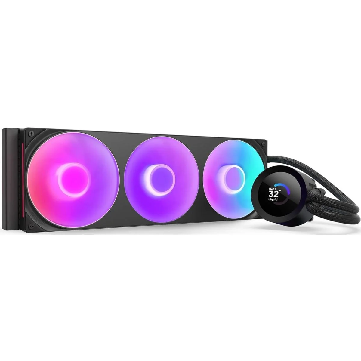 مبرد سائل للمعالج NZXT Kraken Plus 360 RGB أسود 360 مم بشاشة LCD