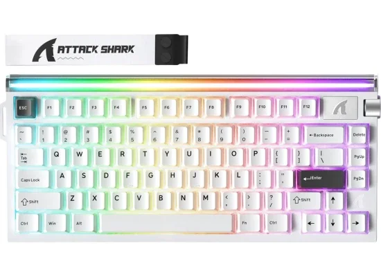 ATTACK SHARK R85 HE 75% Wired Magnetic Gaming Keyboard - Starry White