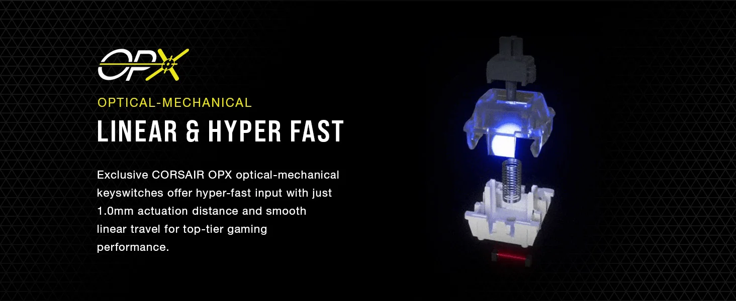كيبورد ألعاب Corsair K60 PRO TKL RGB بدون لوحة أرقام بسويتشات OPX بصرية ميكانيكية – CH-911D01A-NA - Image 8