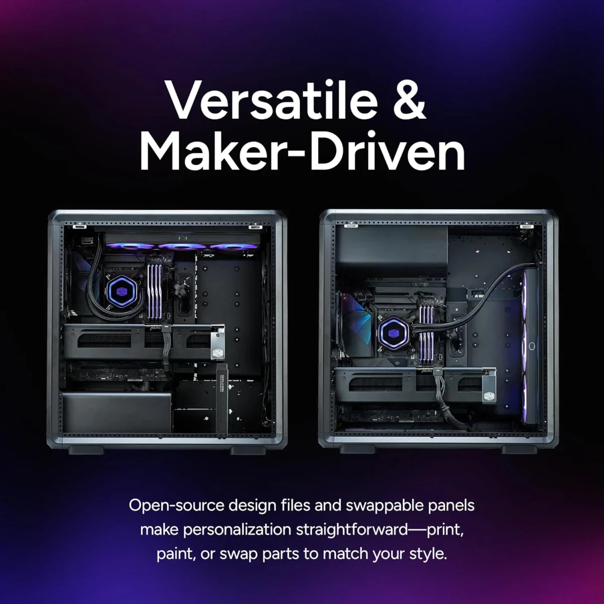 Cooler Master MasterFrame 600 Black ATX Mid-Tower Case with 420mm AIO Support - Image 5