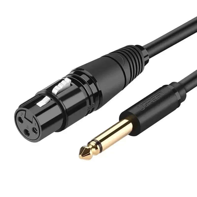 سلك صوت Ugreen 20719 من XLR أنثى إلى 6.35 مم جاك ذكر 2 متر - Image 1