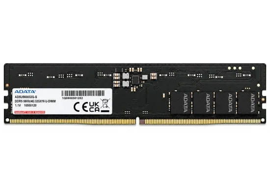 رام مكتبي ADATA AD5U560032G-S بسعة 32GB DDR5-5600 U-DIMM مع On-Die ECC