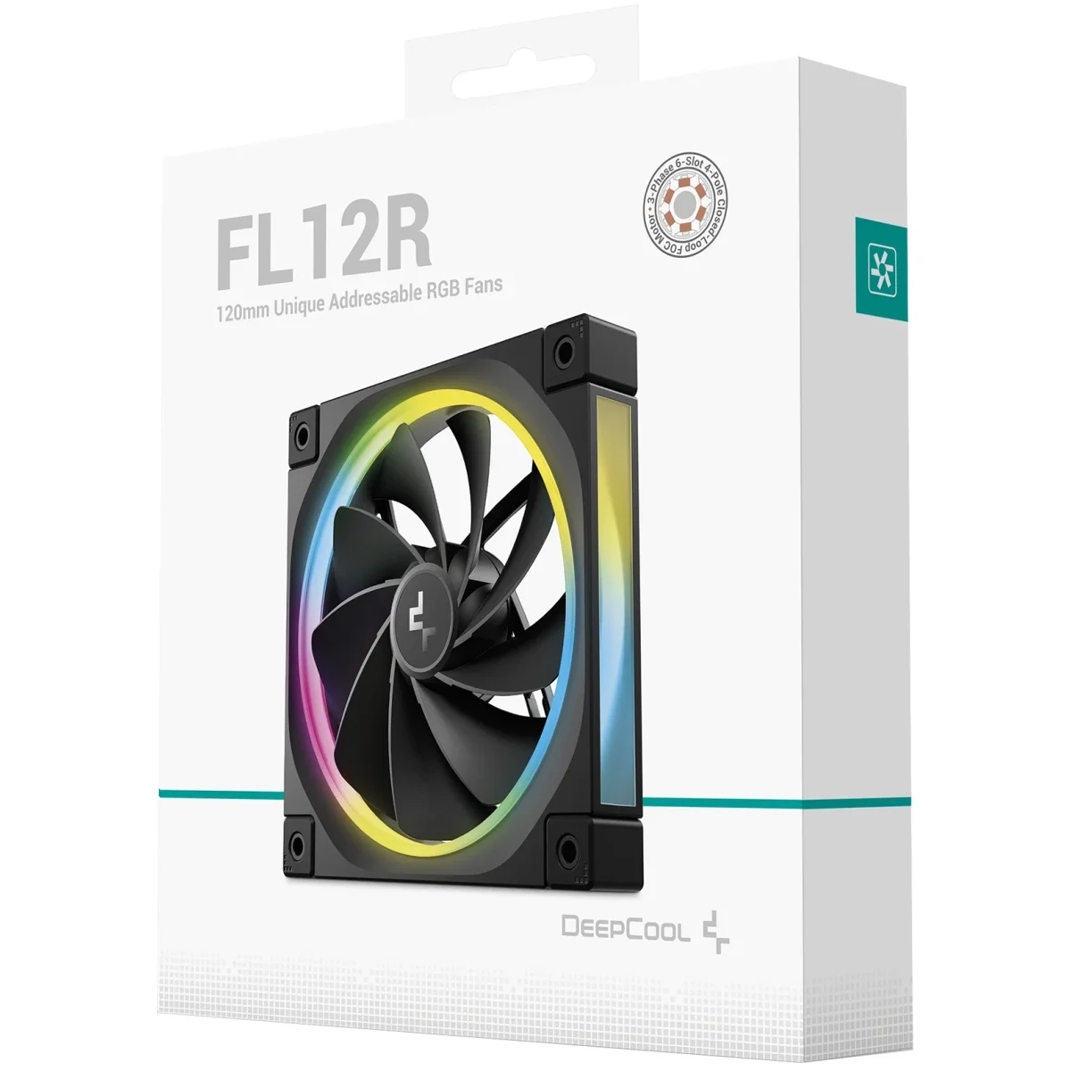 DeepCool FL12R Reversed Blade 120mm ARGB PWM Case Fan Black - Image 1