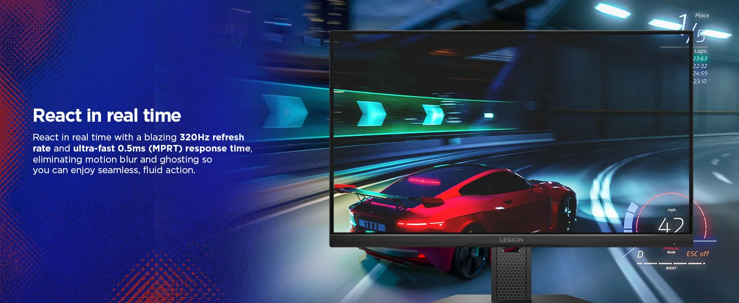 شاشة ألعاب Lenovo Legion 25-10 مقاس 24.5 إنش FHD IPS بتردد 320 هرتز وزمن استجابة 0.5 مللي ثانية HDR10 - Thumbnail 15