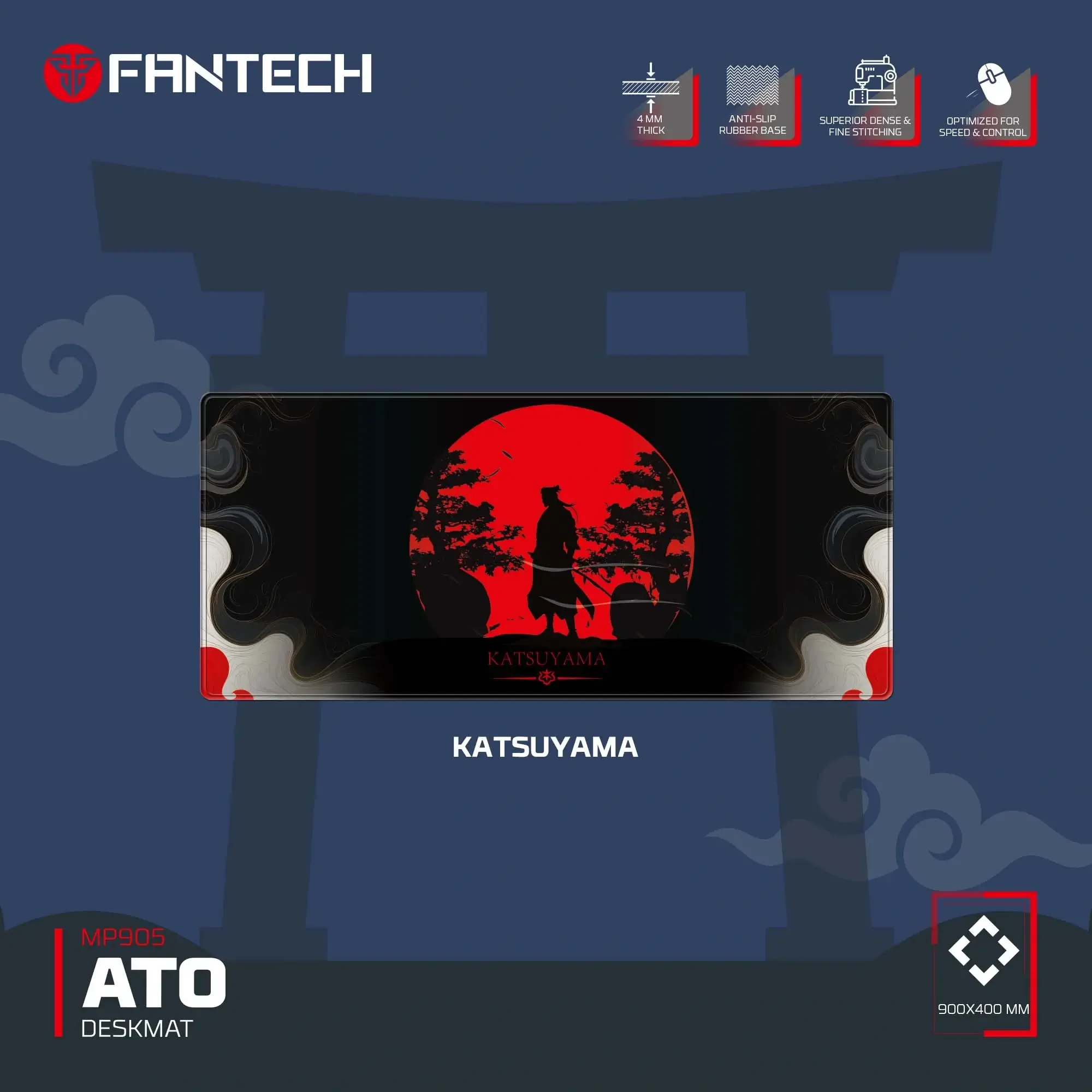 ماوس باد مكتبي طول 90 سم Fantech ATO MP905 Katsuyama - Thumbnail 3