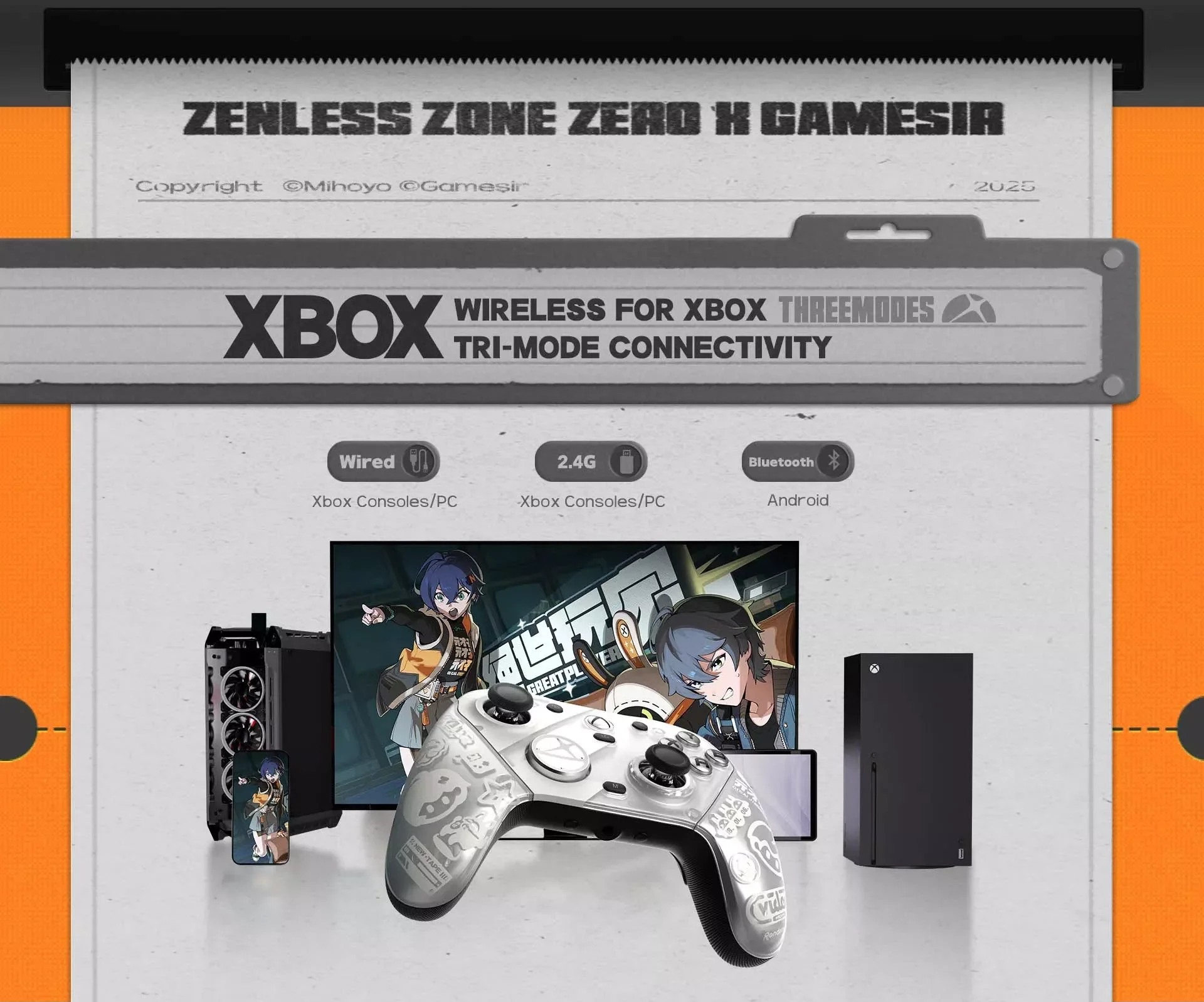يد تحكم GameSir G7 Pro Zenless Zone Zero Edition لاسلكية لأجهزة Xbox والكمبيوتر وAndroid - Image 12