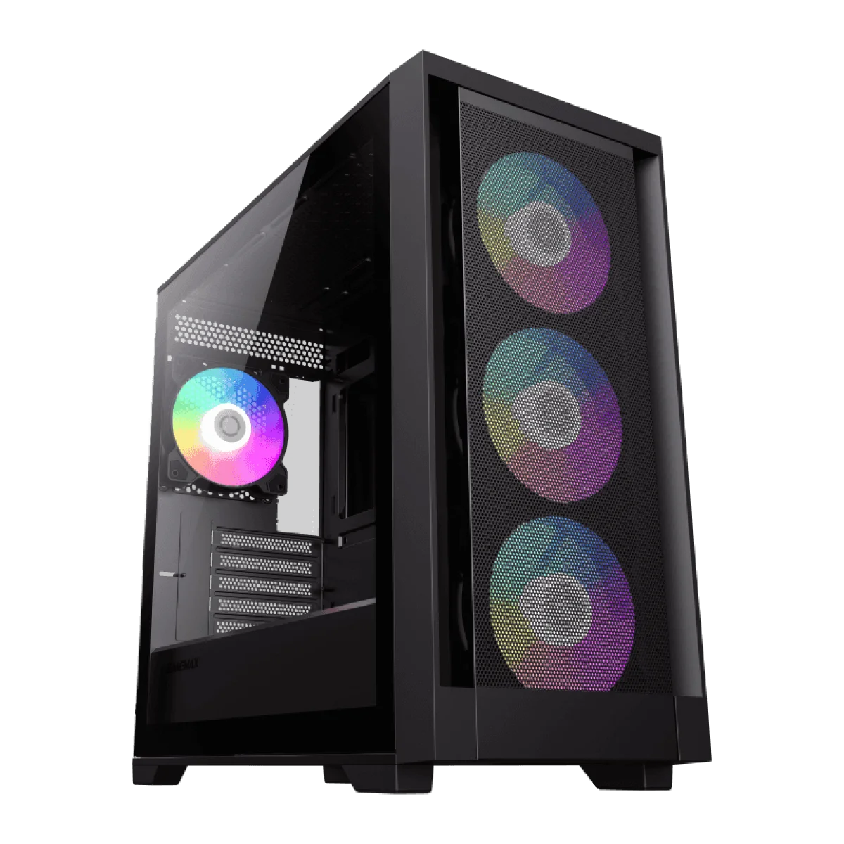كيس كمبيوتر ألعاب GameMax Defender MB بحجم Micro-ATX مع 4 مراوح ARGB ومنفذ USB-C ودعم راديتر 360mm - Image 2