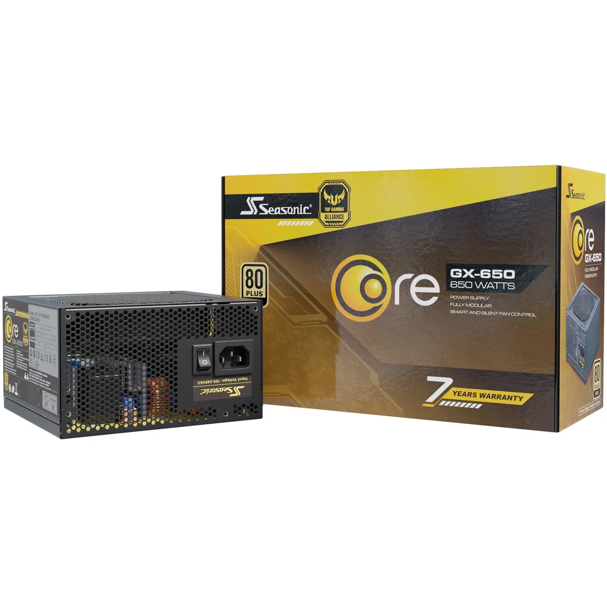 مزود طاقة Seasonic CORE GX-650 بقدرة 650 واط معياري بالكامل 80 Plus Gold