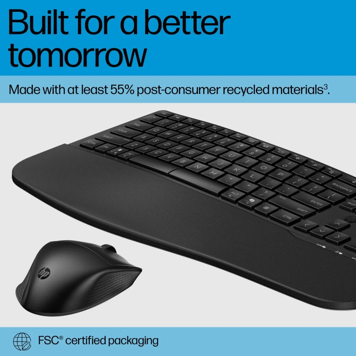 طقم لوحة مفاتيح وفأرة لاسلكي HP 685 Comfort ثنائي الوضع - أسود - Image 4