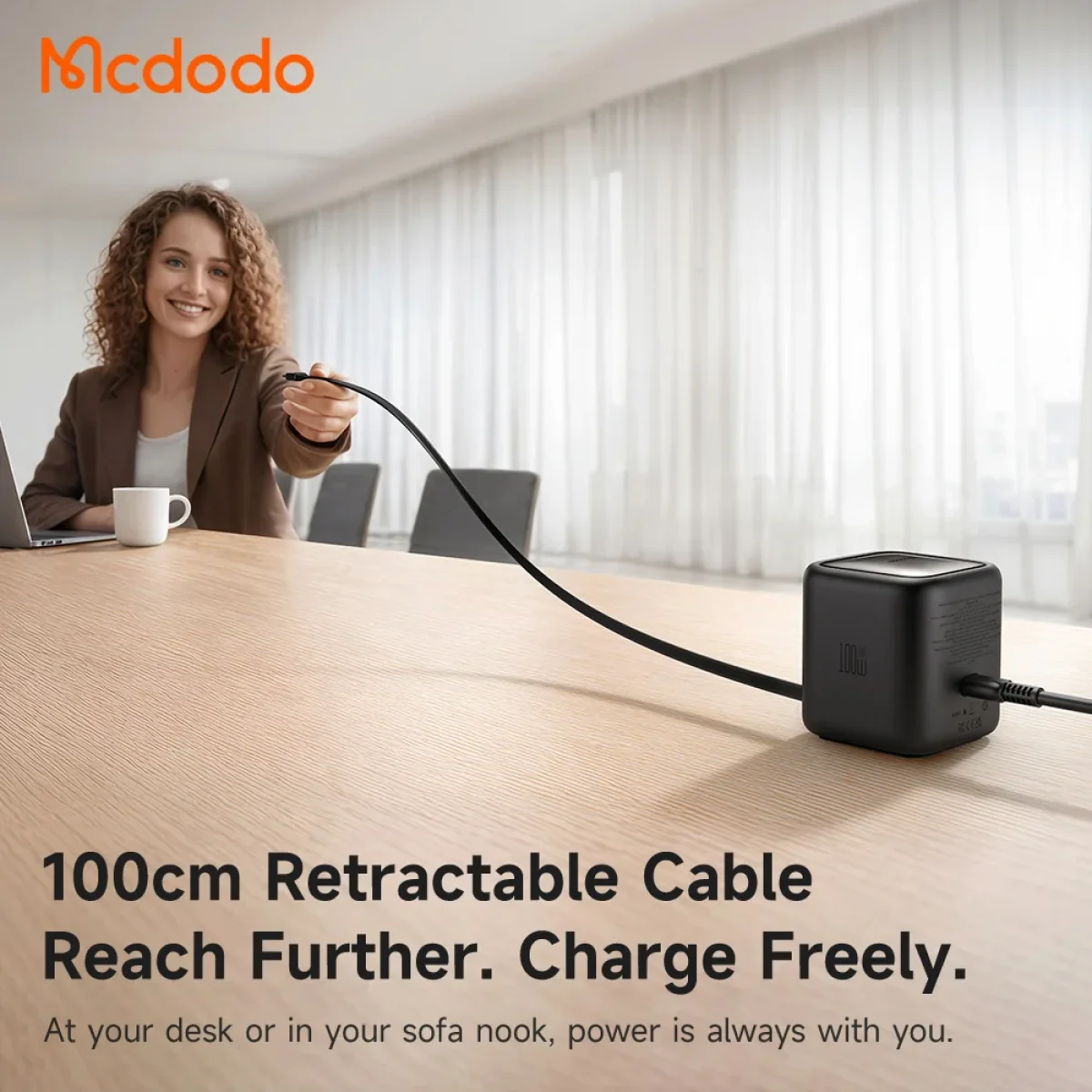 Mcdodo FreeGo Pro CH-139 100W Desktop Fast Charger with 100cm USB-C Cable - Thumbnail 5