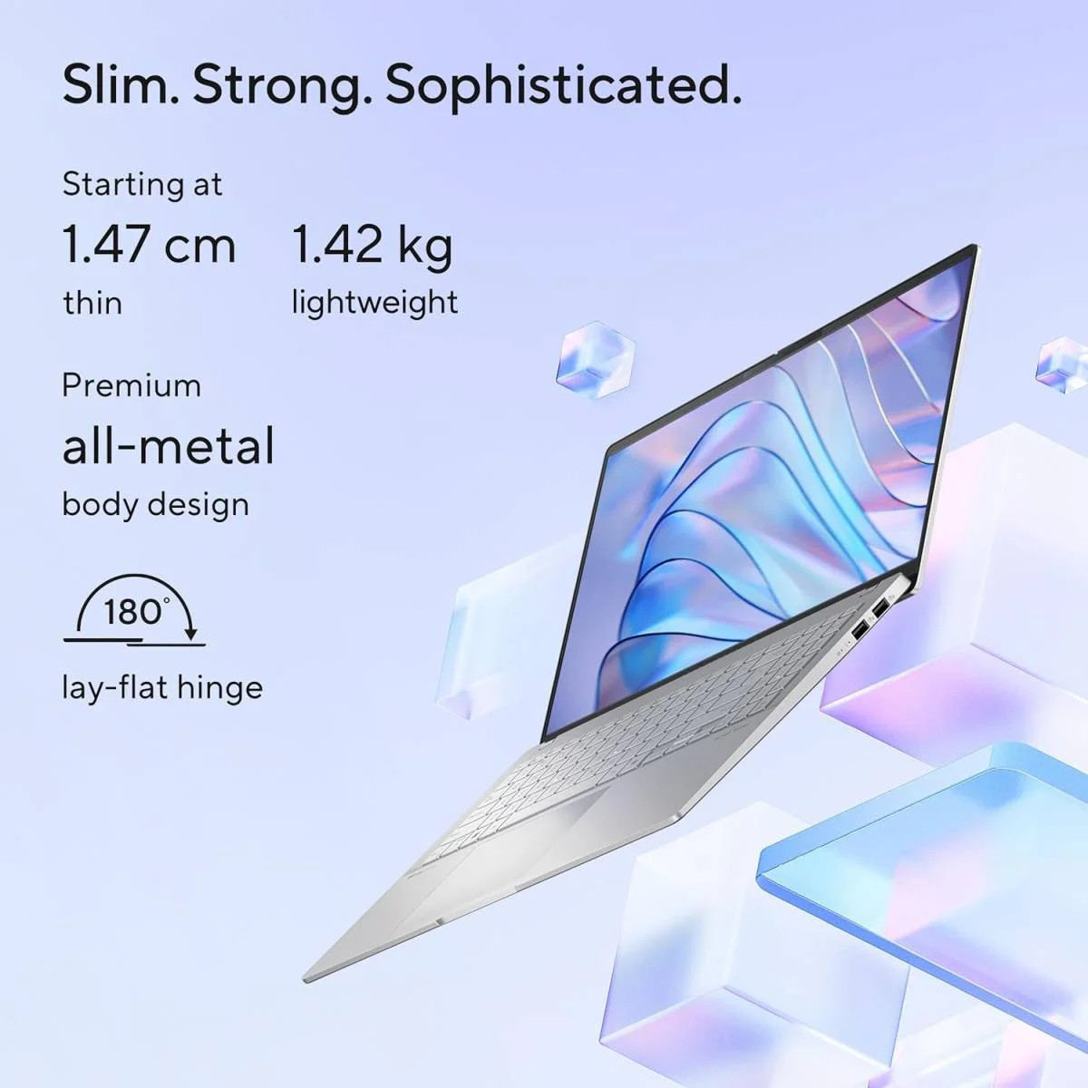 لابتوب Asus Vivobook S 15 OLED بمعالج Snapdragon X Elite X1E 78 100 وذاكرة 16GB DDR5X وشاشة 15.6 إنش 3K بتردد 120Hz - Thumbnail 4