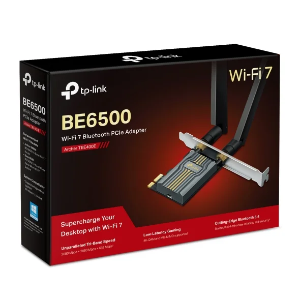 TP-LINK Archer TBE400E BE6500 Wi-Fi 7 Bluetooth 5.4 PCIe Adapter Tri-Band - Image 3
