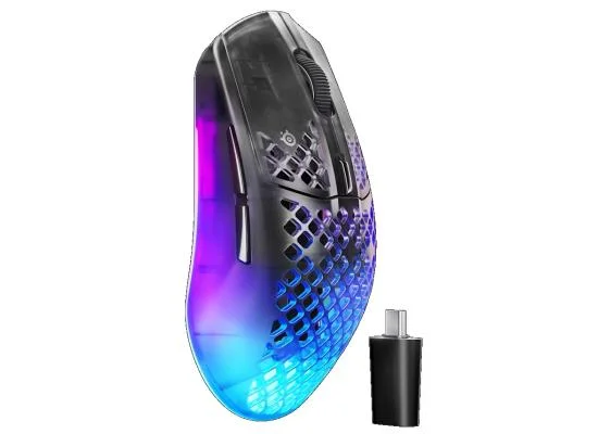 ماوس ألعاب SteelSeries Aerox 3 Wireless Gen 2 بدقة 26K DPI ومعدل 4K Polling لون Shadow