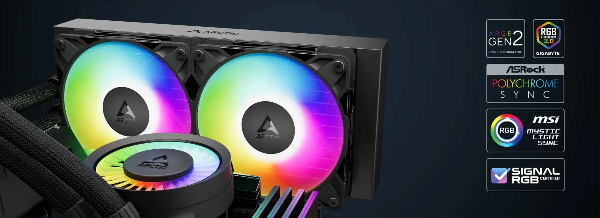 مبرد سائل للمعالج ARCTIC متعدد التوافق A-RGB 280 الكل في واحد Freezer III Pro - Thumbnail 6