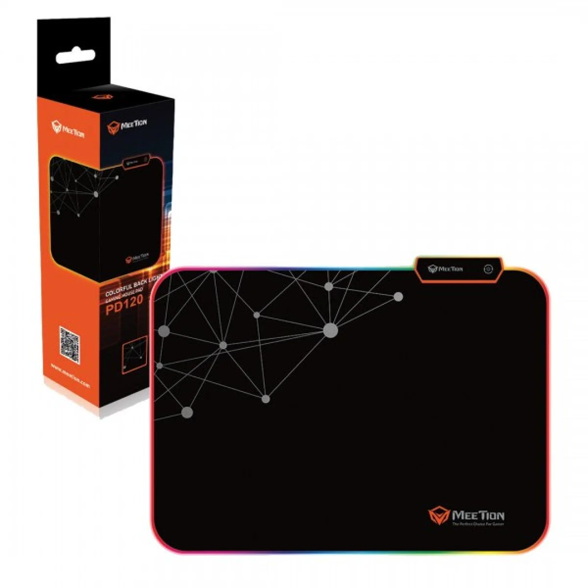 Meetion PD120 Rubber Gaming Mouse Pad with RGB LED Lighting - Thumbnail 2
