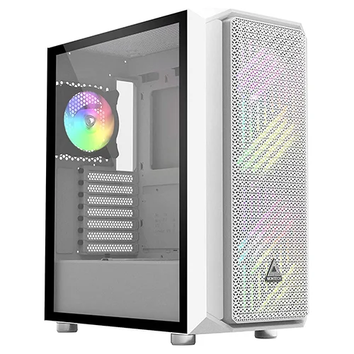 كيس كمبيوتر Montech AIR X ARGB يدعم E-ATX بزجاج مقسّى - أبيض