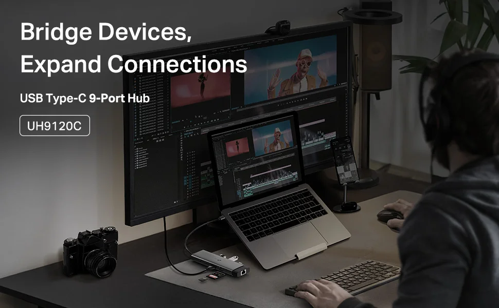 موزع USB Type-C TP-LINK UH9120C 9 في 1 مع HDMI بدقة 4K@60Hz وإيثرنت جيجابت وPD بقدرة 100W - Image 10
