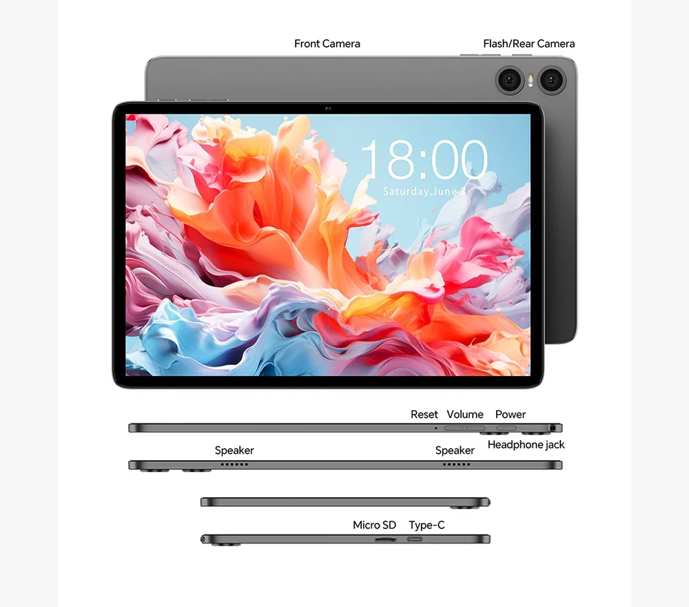 TECLAST P30T (2025) 10.1-Inch IPS 90Hz Android 14 Wi-Fi Tablet, 128GB, 4GB RAM, Grey - Thumbnail 29