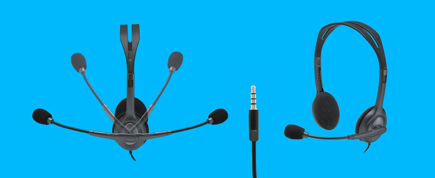 Logitech H111 Wired Stereo Headset with Noise-Cancelling Microphone, 3.5mm, Black - Thumbnail 10