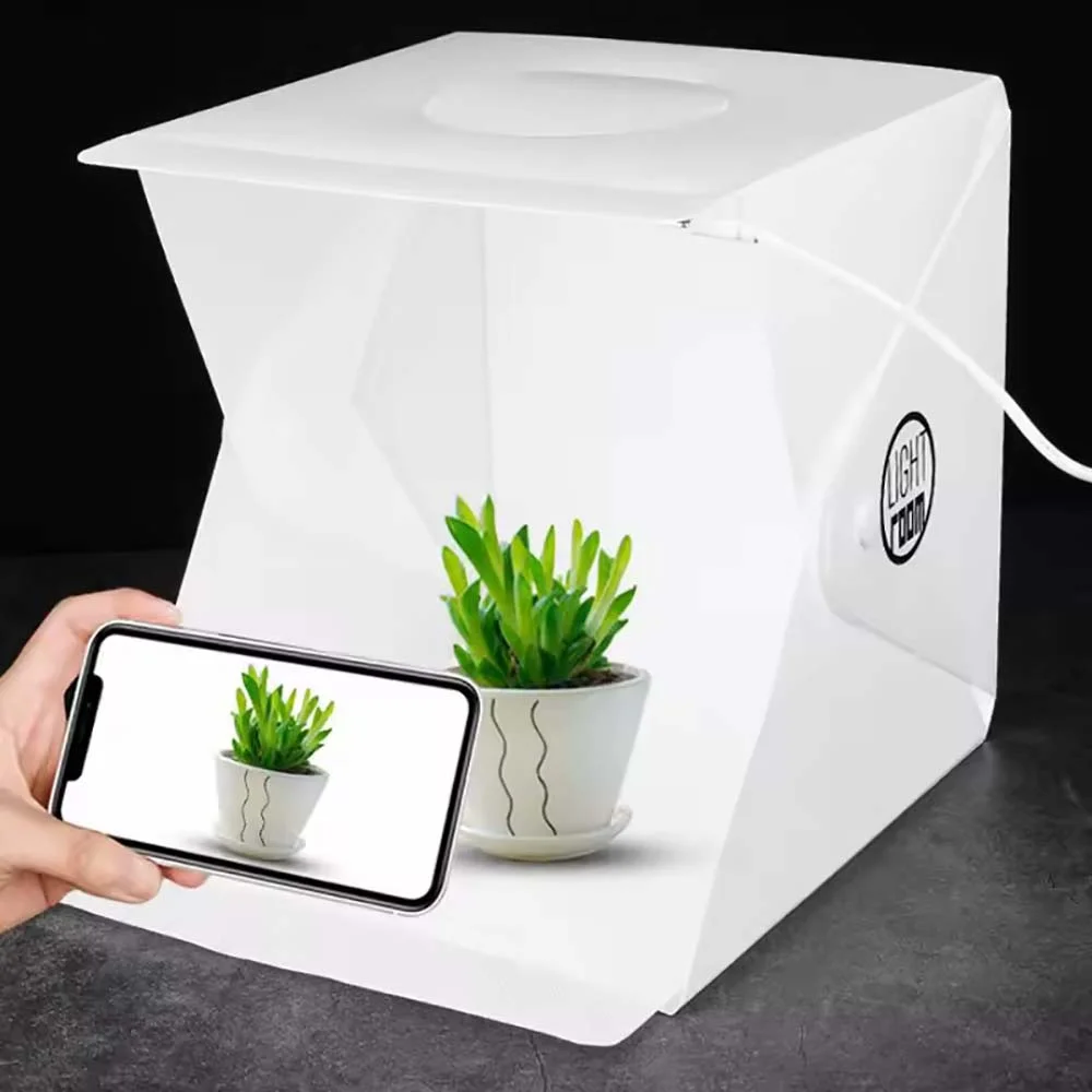 Portable Folding Photo Studio Lightbox with Adjustable LED Lighting - Thumbnail 7