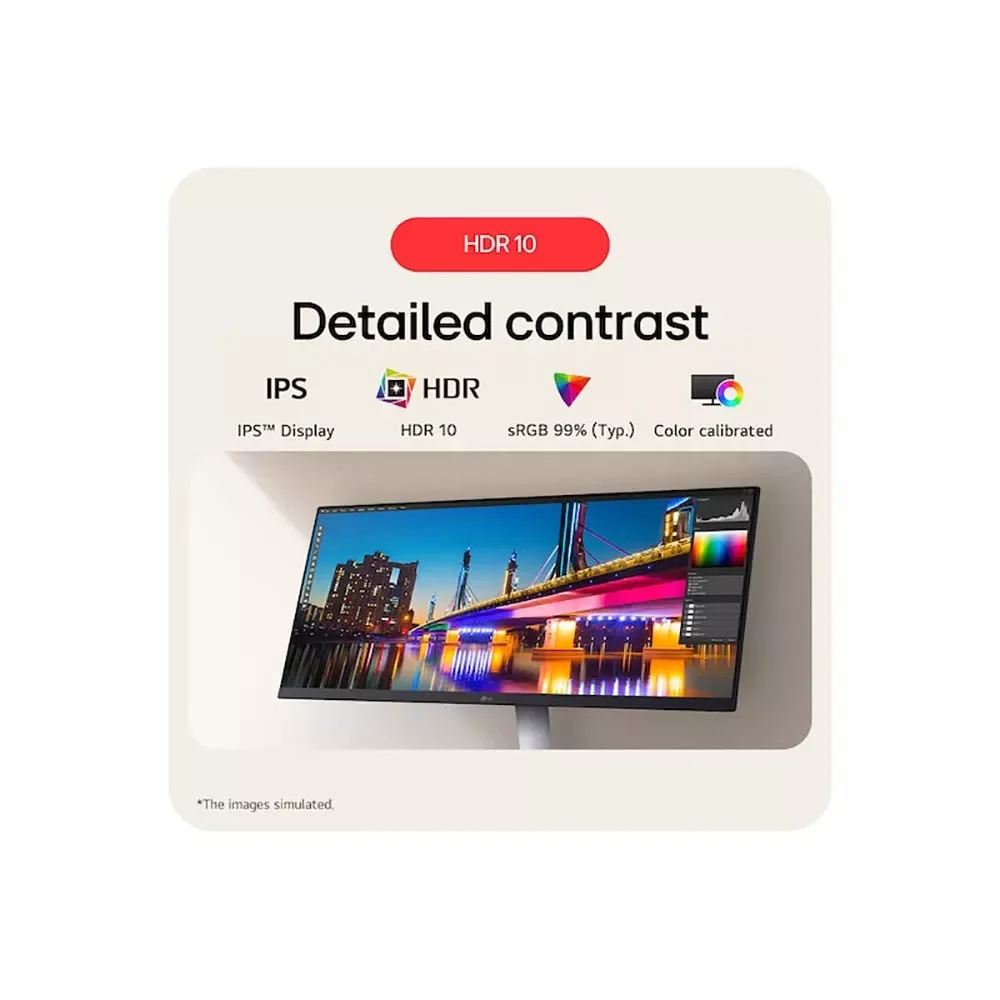 شاشة LG 29U531A-W مقاس 29 إنش UltraWide بنسبة 21:9 ودقة WFHD (2560×1080) IPS - Thumbnail 14