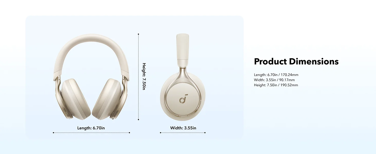 Anker Soundcore Space One ANC Headphones, 2X Voice Reduction, 40H ANC, Bluetooth 5.3, White - Image 18