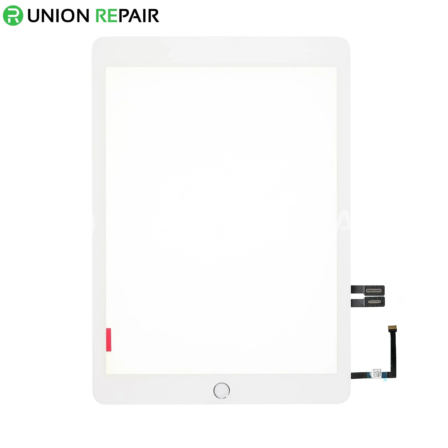 شاشة لمس بديلة لجهاز iPad 6 باللون الأبيض مع زر هوم فضي