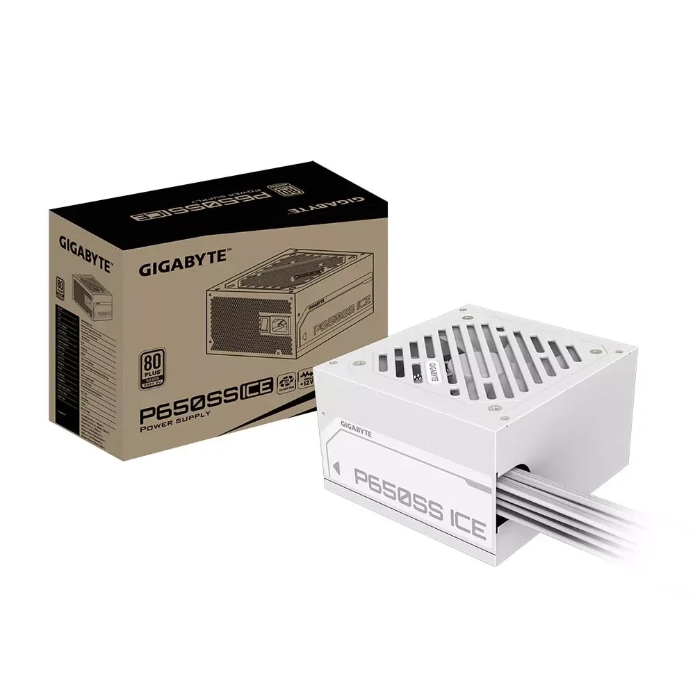 مزود طاقة GIGABYTE GP-P650SS-ICE بقدرة 650 واط ICE ATX وكفاءة 80 PLUS Standard
