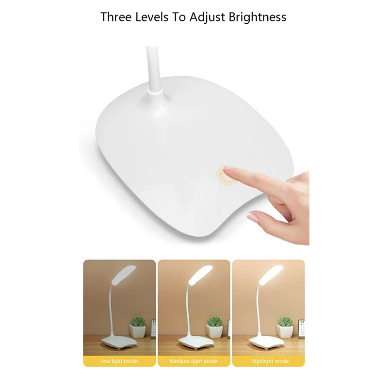 HT-1 Portable Folding LED Desk Lamp with USB Charging - Thumbnail 3