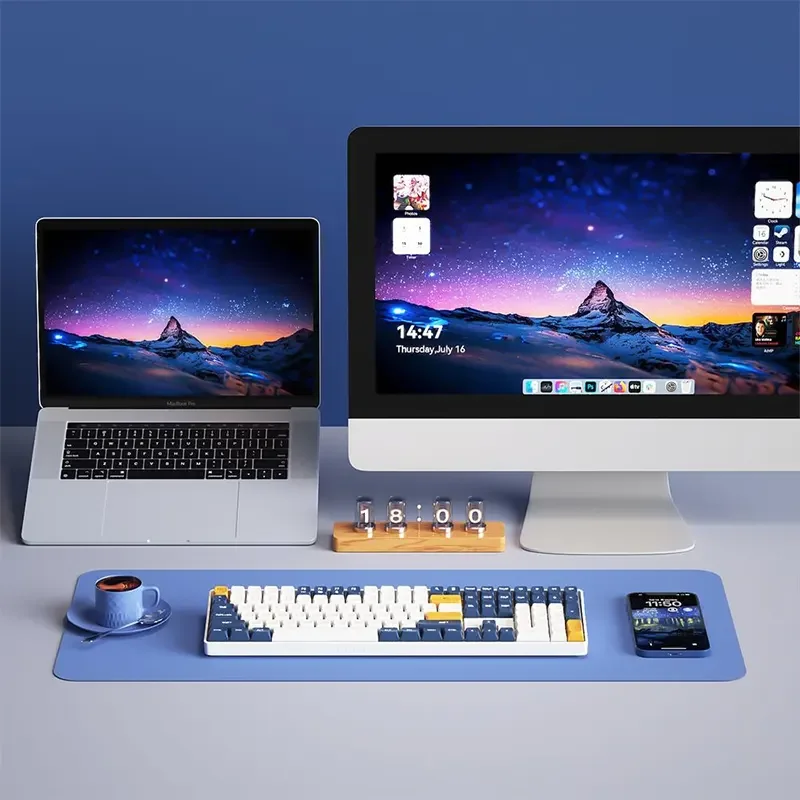 كيبورد DarkFlash GD108 ميكانيكي Starry Blue، 108 مفاتيح، سويتشات صفراء، لاسلكي 2.4GHz وسلكي - Image 4