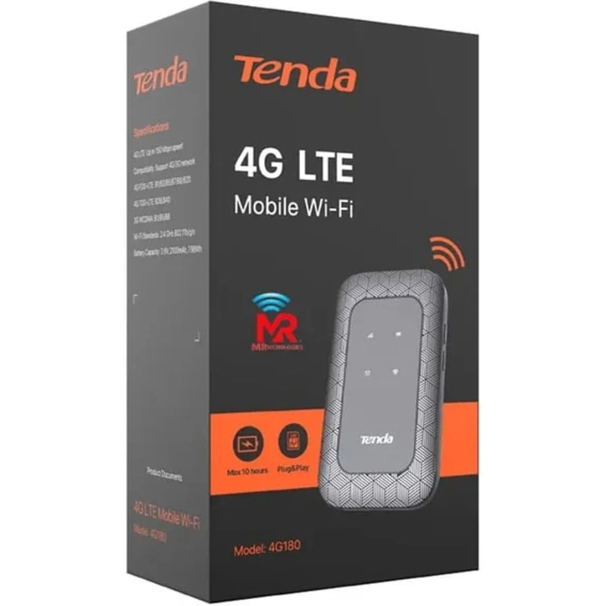 Tenda 4G185 4G LTE-Advanced Pocket Mobile Wi-Fi Router, 150 Mbps, 10-Hour Battery