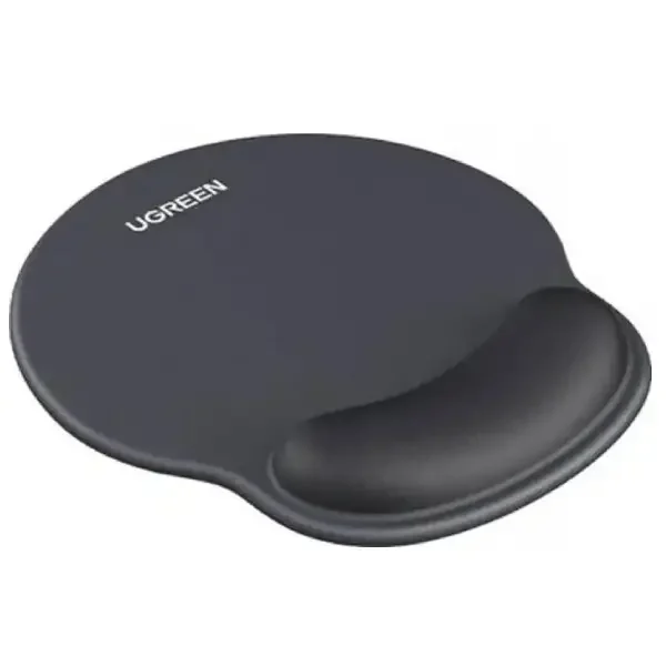 Ugreen 25245 Ergonomic Mouse Pad with Memory Foam Wrist Rest – Non-Slip, Black