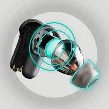 سماعات أذن Skullcandy Rail لاسلكية بتقنية Bluetooth، بطارية حتى 42 ساعة، IP55 - Bone - Image 9