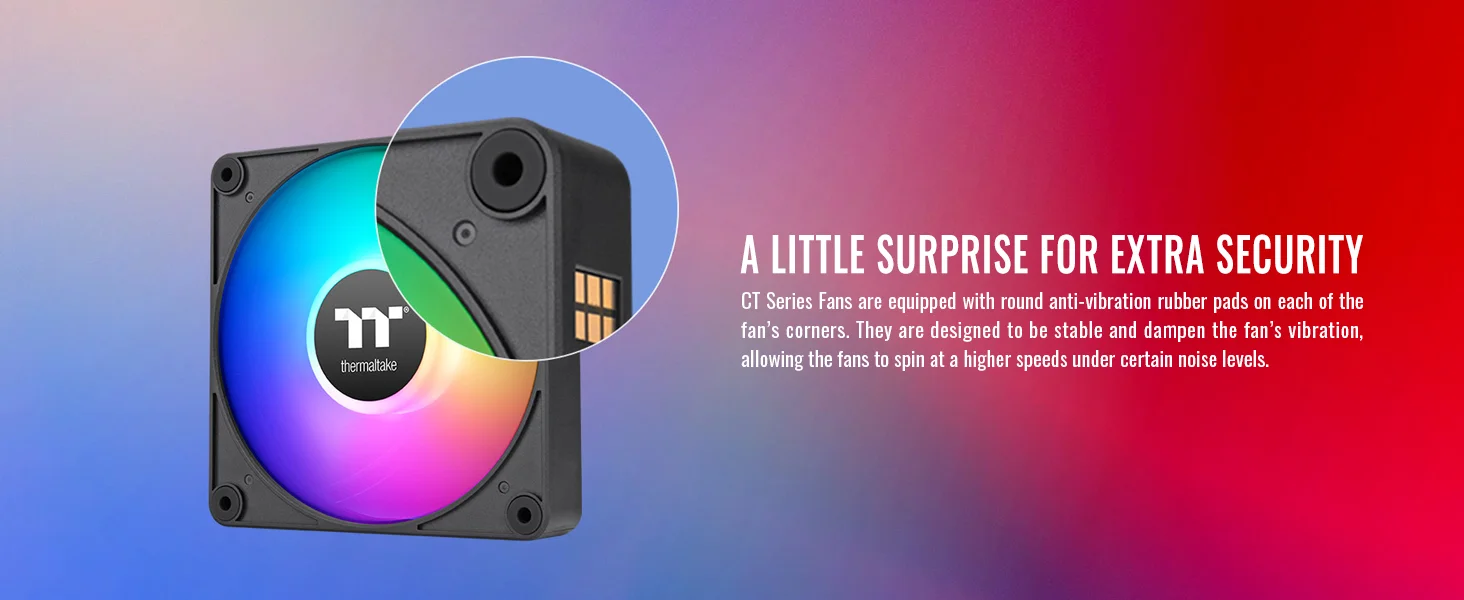 مروحة تبريد PC عكسية Thermaltake CT140 EX ARGB حزمة 3 مراوح 140 مم - Thumbnail 12