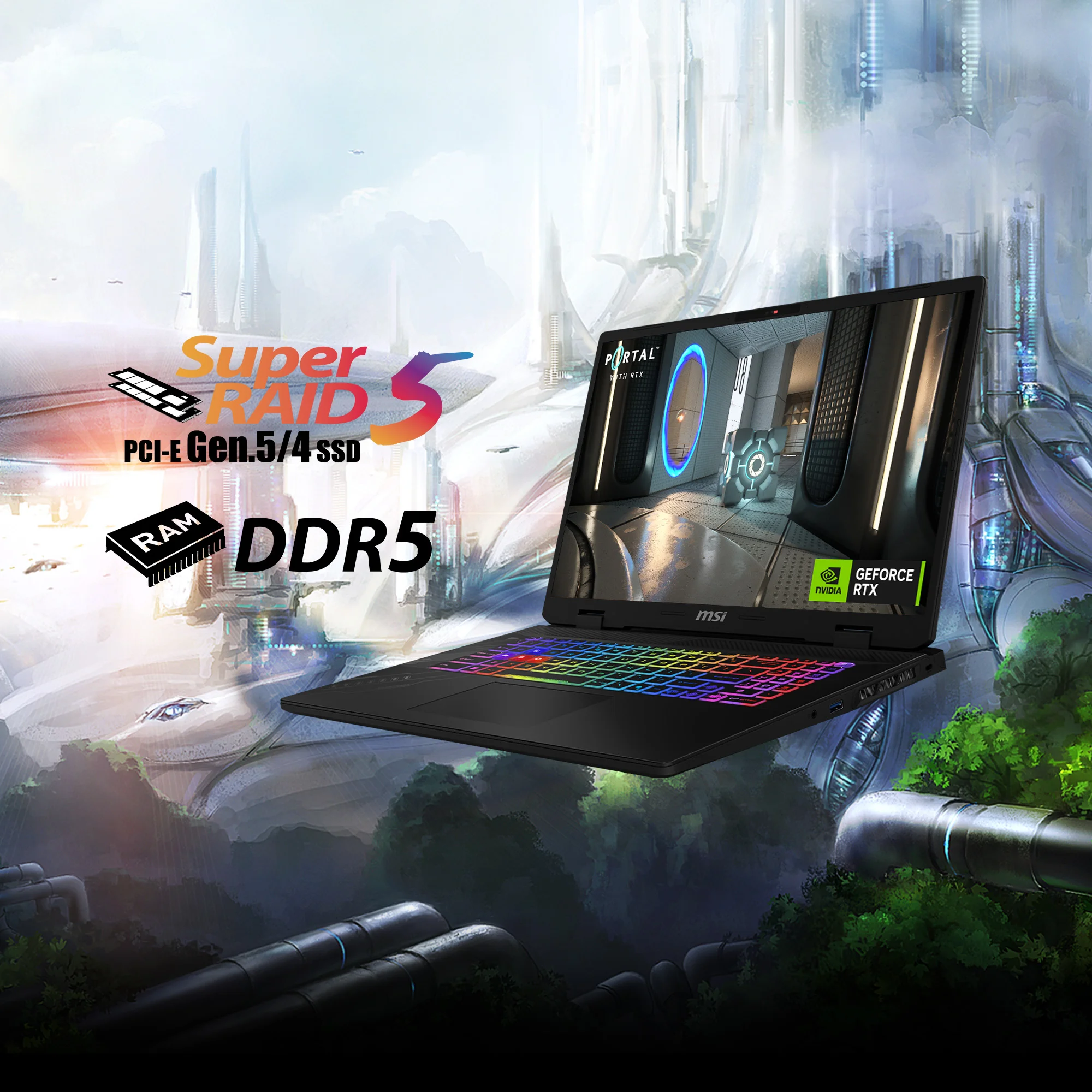 MSI Crosshair 17 HX AI (2025) D2XWGKG Gaming Laptop 17.0-inch 2.5K 240Hz Intel Core Ultra 9 275HX RTX 5070 16GB RAM 1TB SSD Cosmos Gray - Thumbnail 13