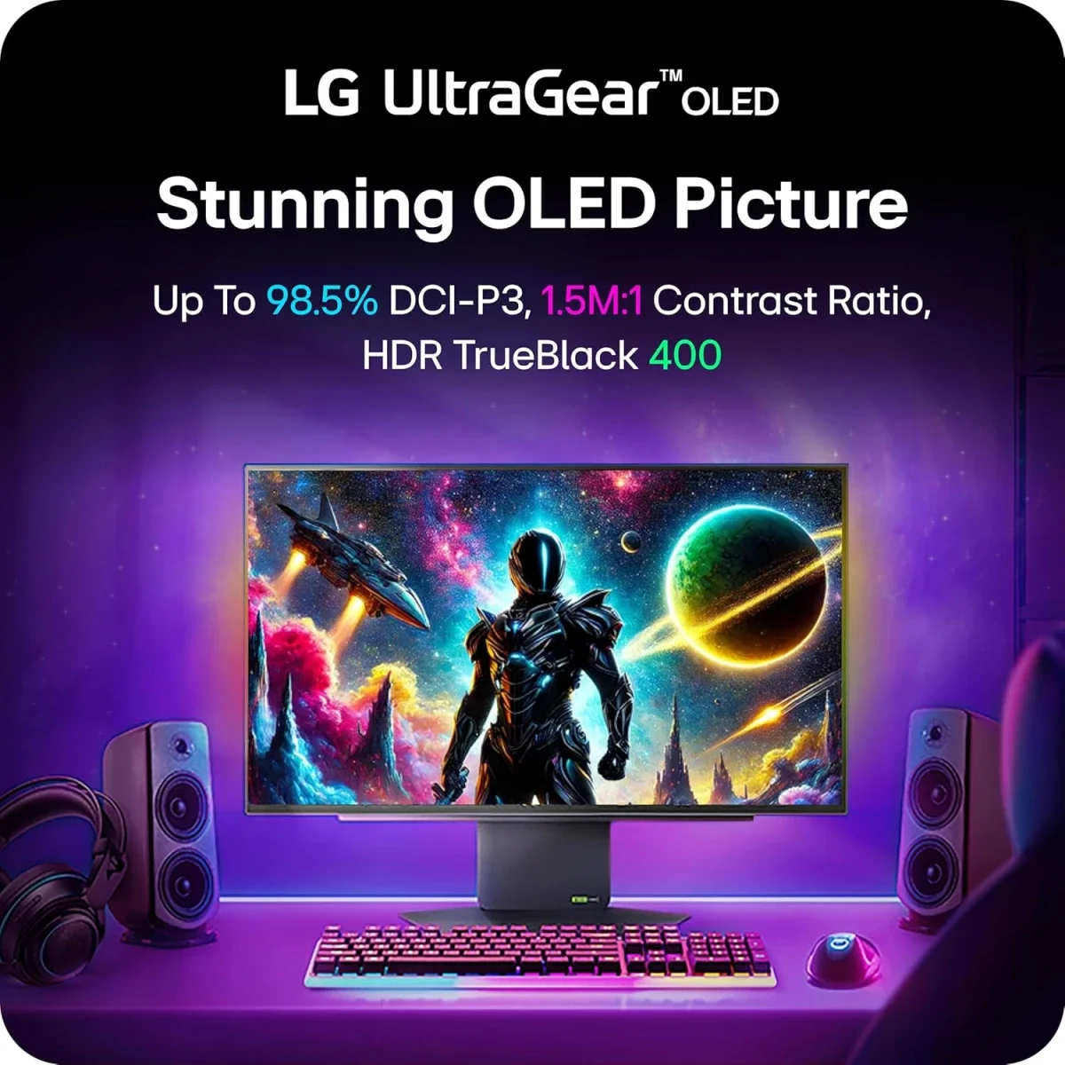 شاشة ألعاب LG 27GX790A UltraGear OLED 27 إنش QHD، 480 هرتز، 0.03 مللي ثانية - Thumbnail 7
