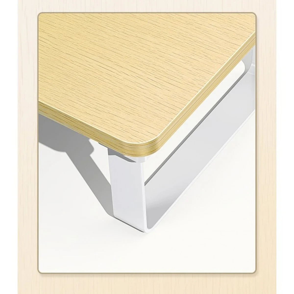 Ugreen LP224 Foldable Laptop Desk Bed Stand - Wood Grain - Image 3