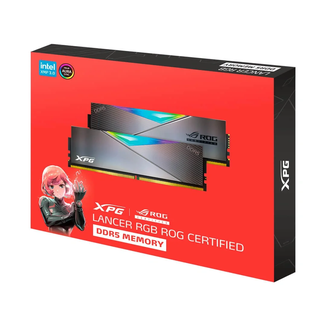 رام ADATA XPG LANCER RGB ROG Certified سعة 48GB (24x2) بسرعة 7200MHz DDR5 - Thumbnail 3