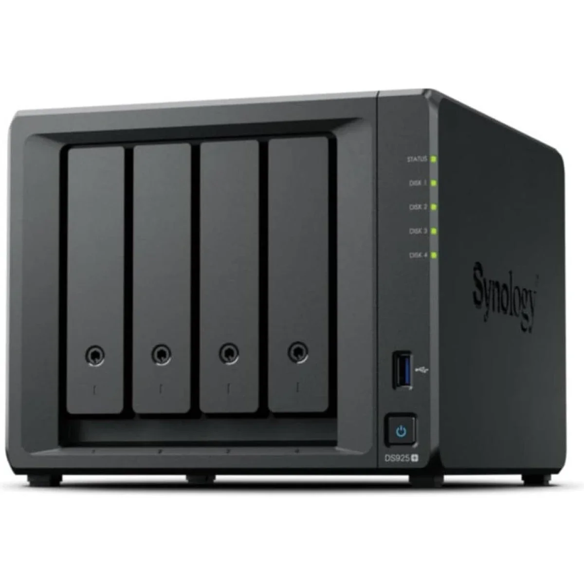 خادم NAS بدون أقراص Synology DiskStation DS925neo+ بأربع فتحات مع AMD Ryzen V1500B وذاكرة DDR4 سعة 4GB - Image 2