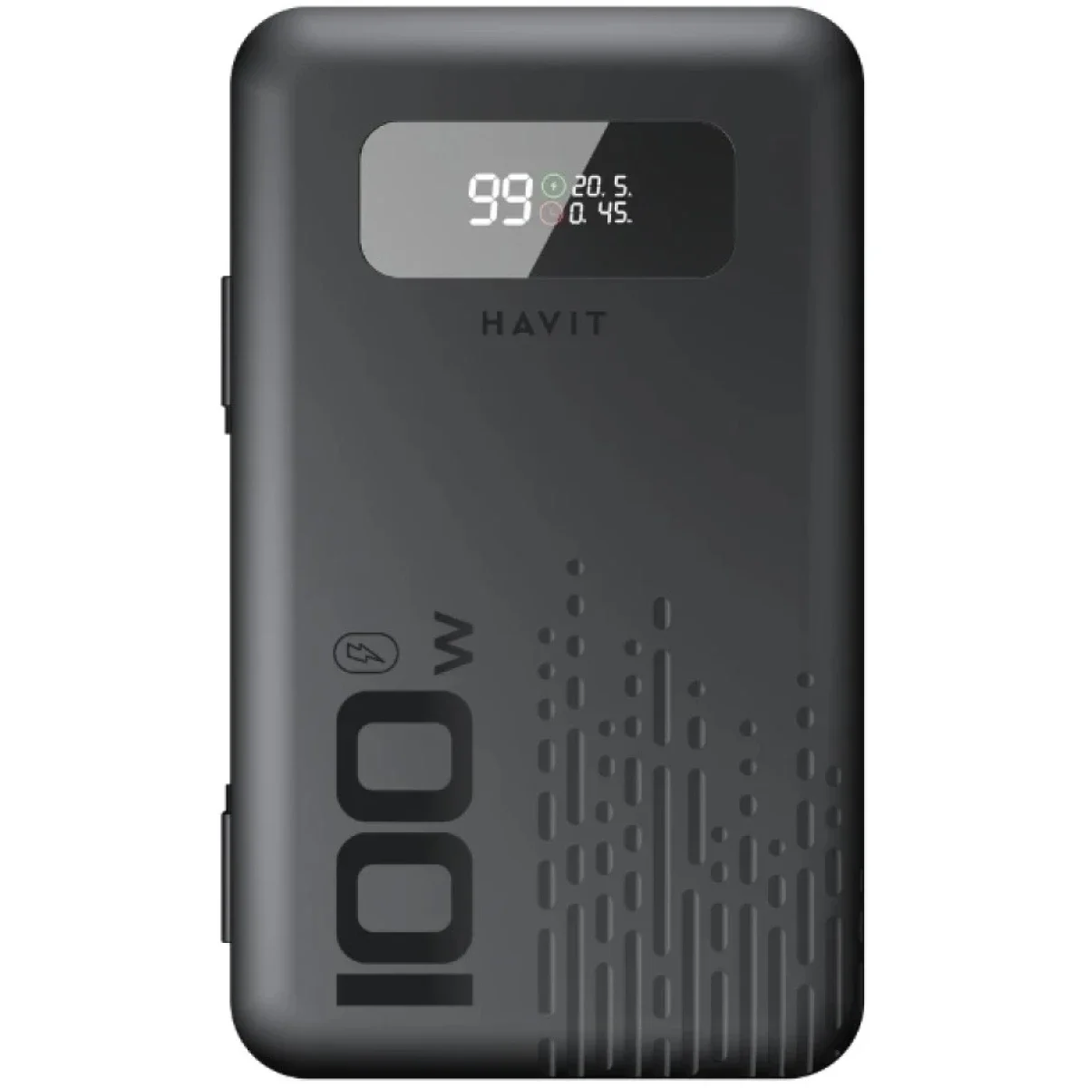 باور بانك HAVIT PB5212 بسعة 20000mAh وشحن سريع 100W أسود - Thumbnail 5
