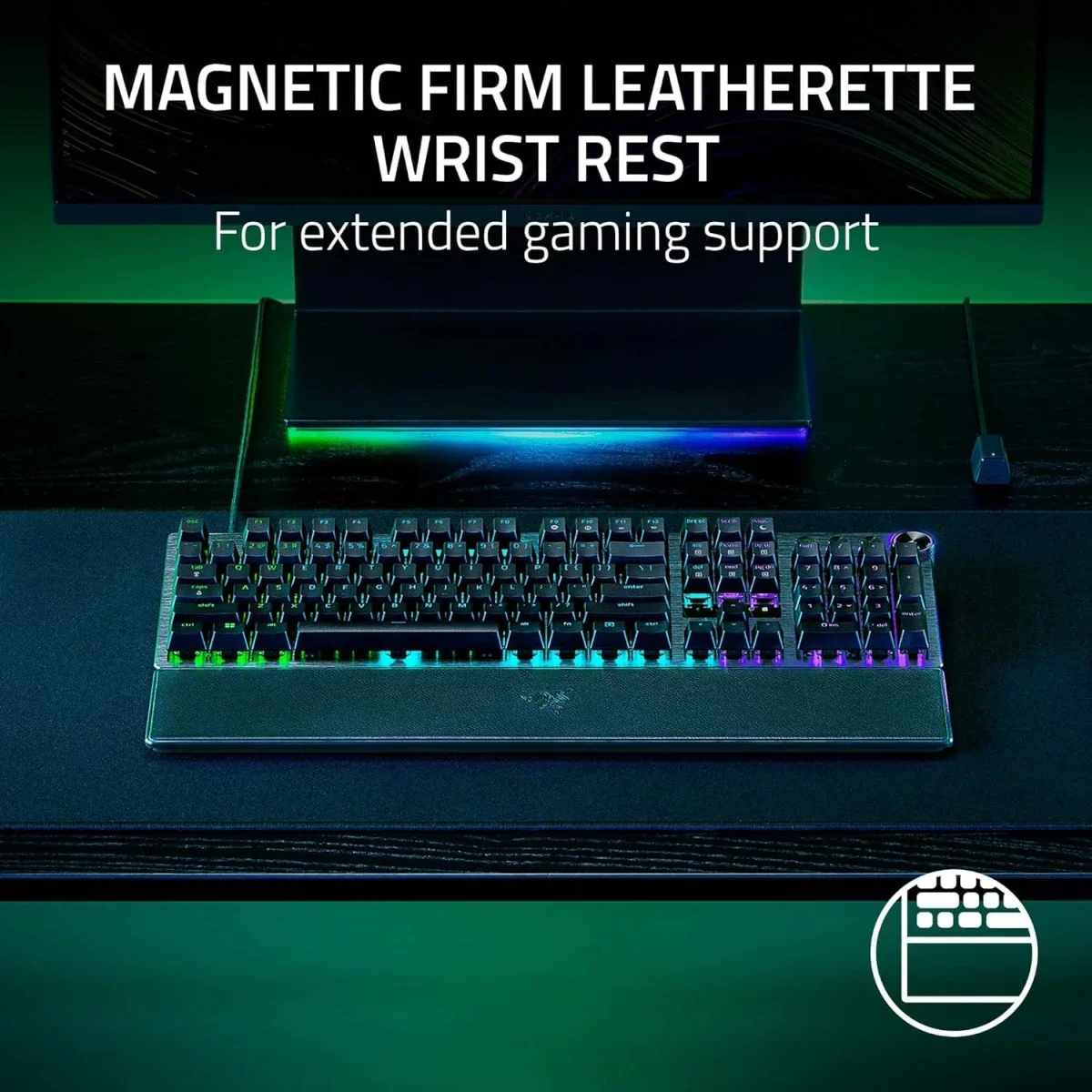Razer Huntsman V3 Pro Esports Gaming Keyboard with Analog Optical Switches - Black - Thumbnail 3