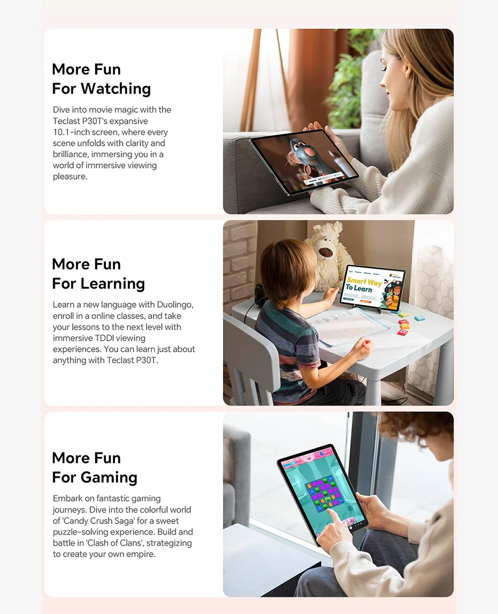 TECLAST P30T (2025) 10.1-Inch IPS 90Hz Android 14 Wi-Fi Tablet, 128GB, 4GB RAM, Grey - Thumbnail 12