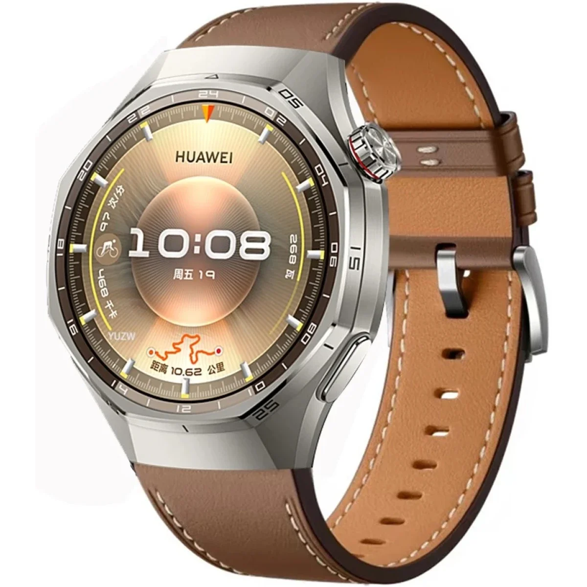 ساعة ذكية HUAWEI WATCH GT 6 Pro 46 مم GPS بشاشة AMOLED 1.47 إنش - بني