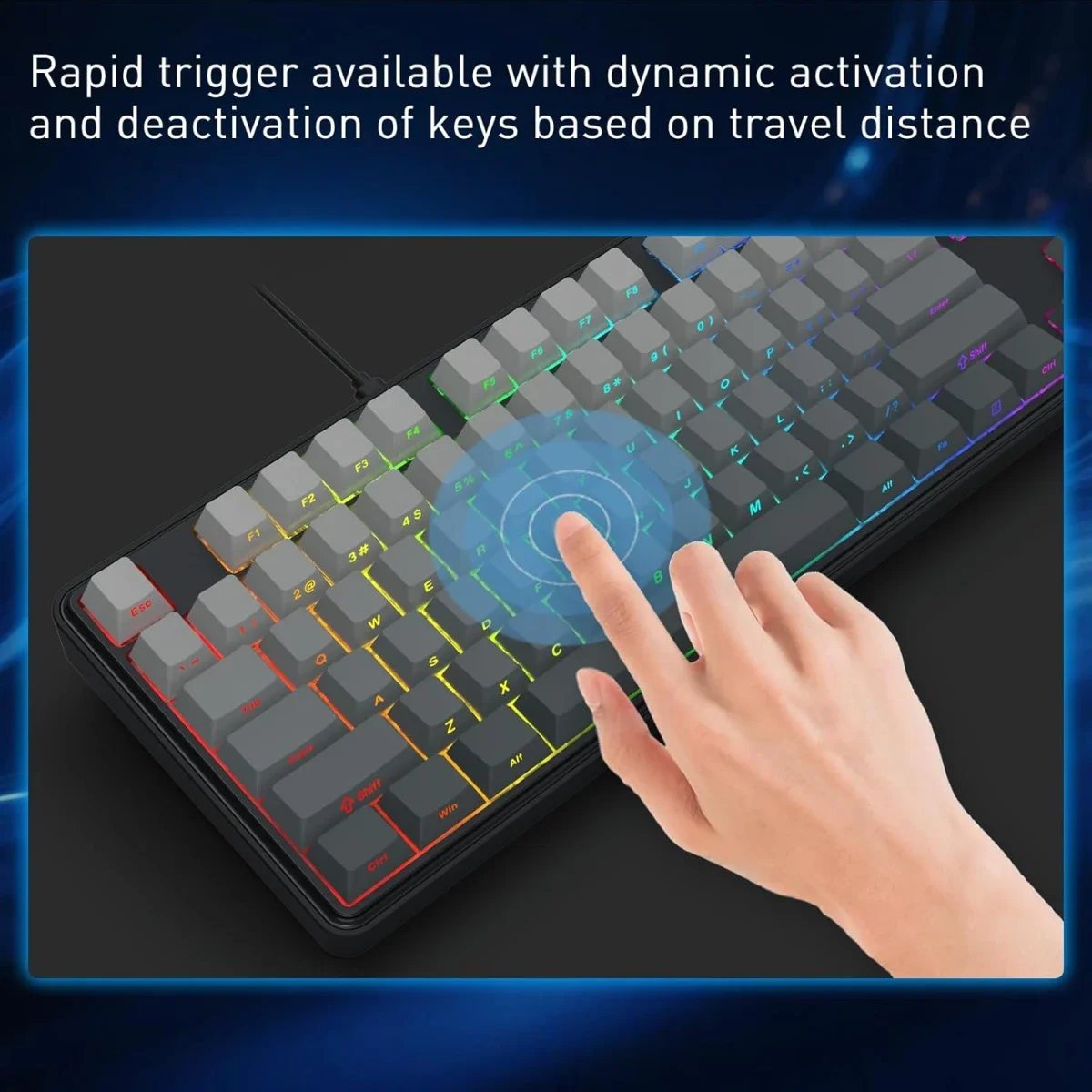 Redragon K707 HE 87-Key TKL Wired Magnetic Gaming Keyboard - Thumbnail 8