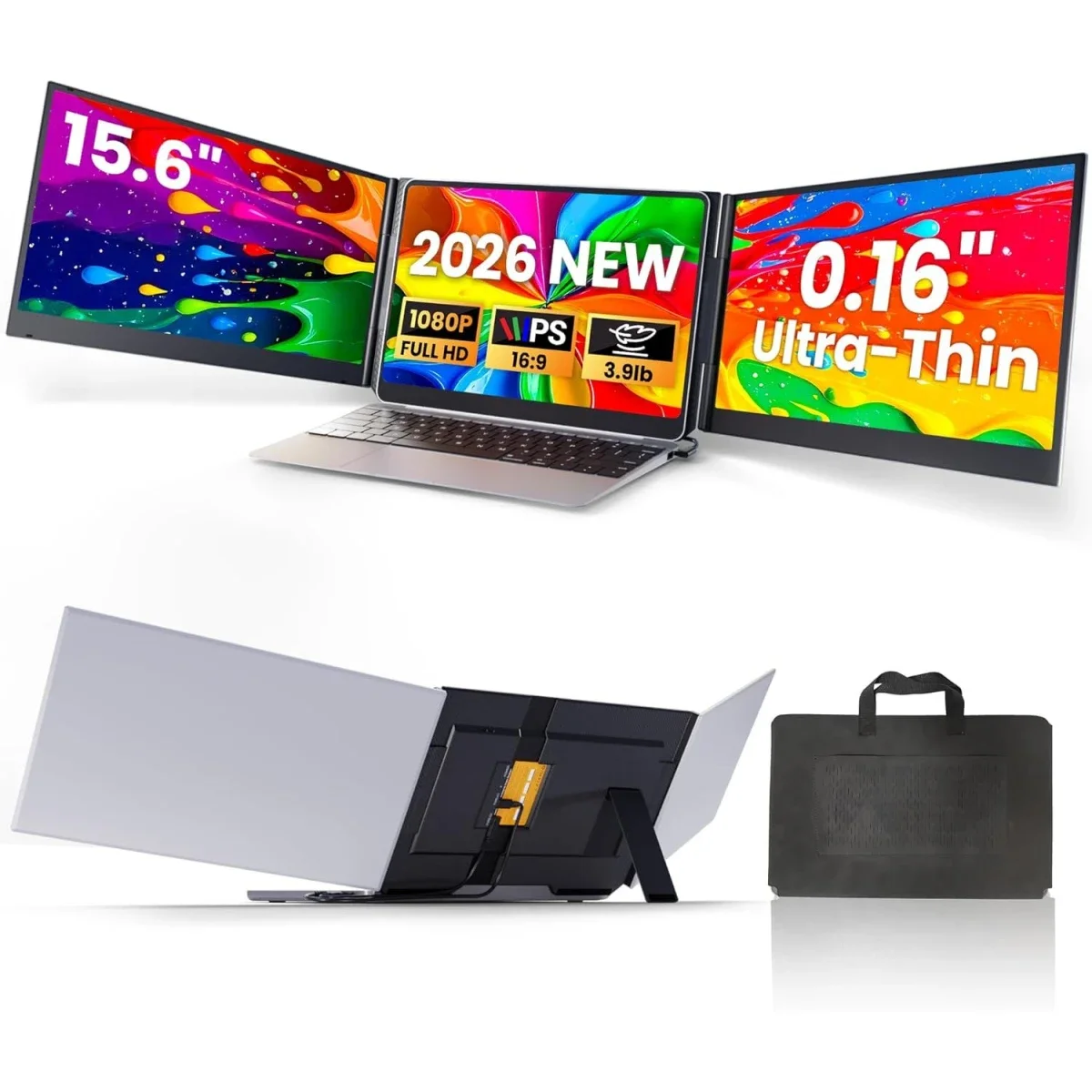 شاشة V2COM P7 محمولة موسعة بثلاث شاشات 15.6 إنش IPS Full HD - Thumbnail 14