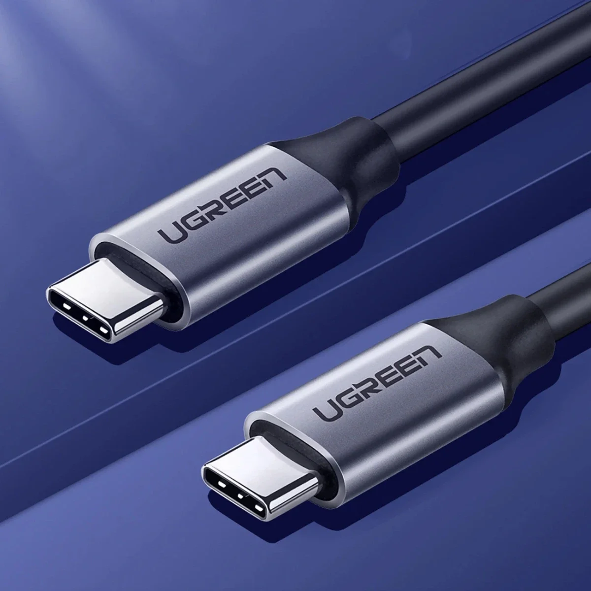 كابل Ugreen US161-50751 USB-C 3.1 إلى USB-C 3.1 بطول 1.5 متر وقدرة 100 واط رمادي - Thumbnail 5