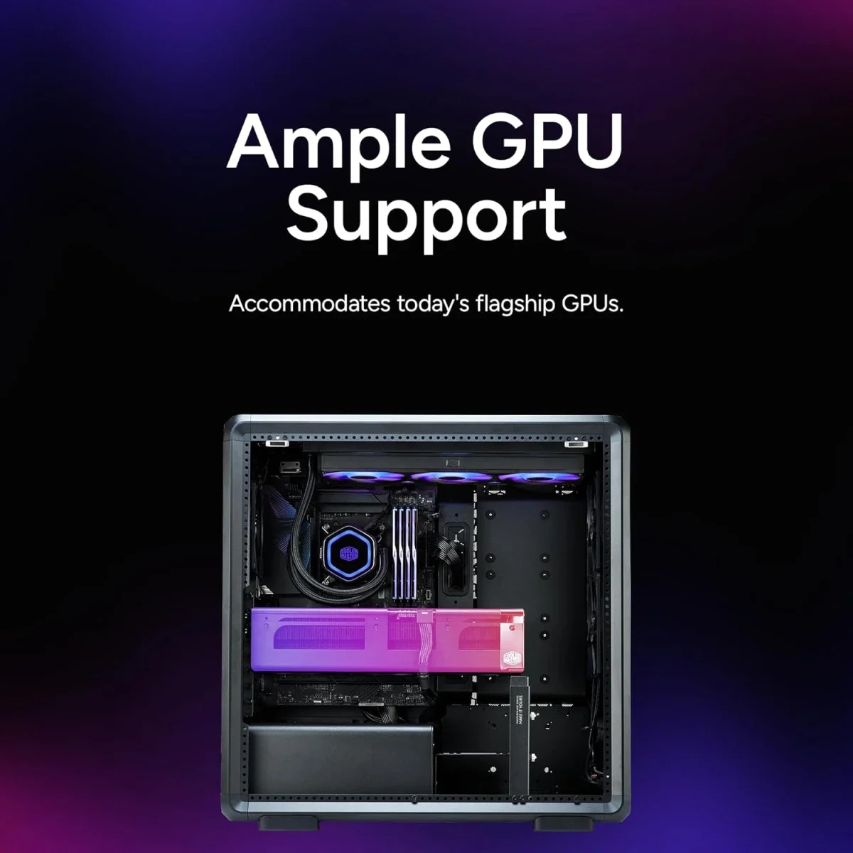 Cooler Master MasterFrame 600 Black ATX Mid-Tower Case with 420mm AIO Support - Image 8