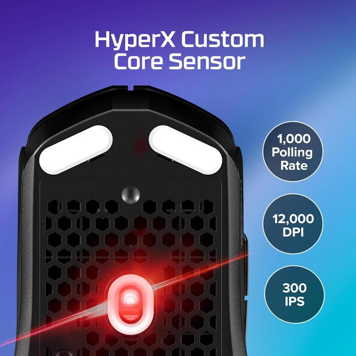 ماوس ألعاب HyperX Pulsefire Haste 2 Core Wireless لاسلكي RGB، 12K DPI، 70 جم - Image 2