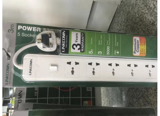 LINKCOMN LC-PS501 UK 5-Socket Power Strip, 3m - Image 3